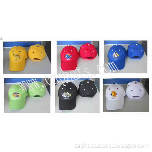 100% Cotton Custom Design 6 Panel Baseball Hat and Cap